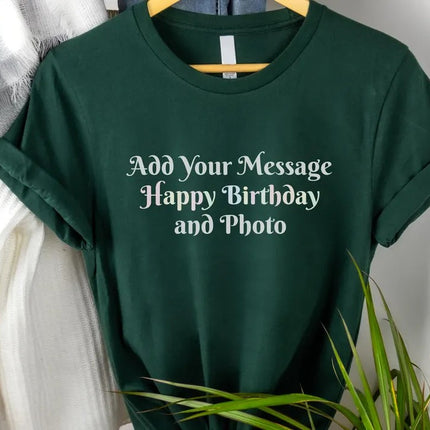 Custom Family Photo Printed T-Shirt, Personalised Text/Photo Matching Shirts, Add Your Designs Here Adults Tops, Customised Logo Print Shirt