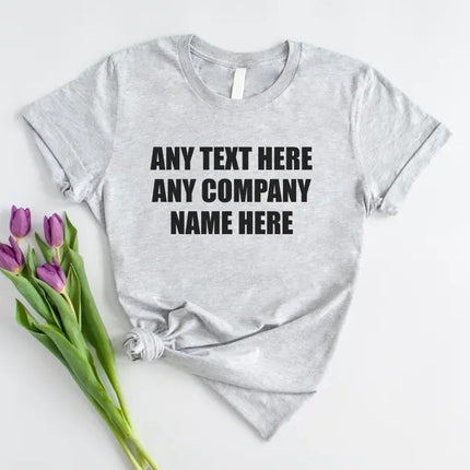 Custom Family Photo Printed T-Shirt, Personalised Text/Photo Matching Shirts, Add Your Designs Here Adults Tops, Customised Logo Print Shirt
