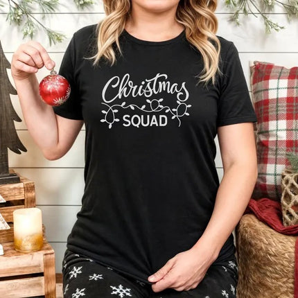Christmas Squad Lights Printed Shirt, Merry Christmas Family Matching T-Shirts, Christmas Holidays Adults & Kids Shirt, Xmas Eve Party Tees