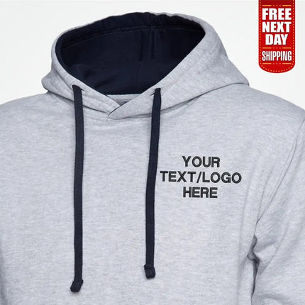 Custom Embroidered Logo Hoodie, Your Company Text & Logo Monogram Hoodie, Personalised Business Logo Workwear jumper, Customise Designs Tops