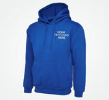 Personalised Embroidered Hoodie, Custom Text and Logo Monogram Hoodie, Your Company Logo Workwear Jumpers, Bespoke Business Designs Hoodies