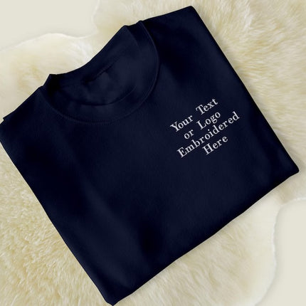 Custom Embroidered Text/Logo Hoodie, Your Business Logo Workwear Sweatshirts, Personalised Designs Monogram Jumpers, Customised Designs Tops