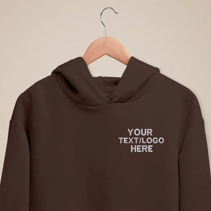 Custom Embroidered Text/Logo Hoodie, Your Business Logo Workwear Sweatshirts, Personalised Designs Monogram Jumpers, Customised Designs Tops