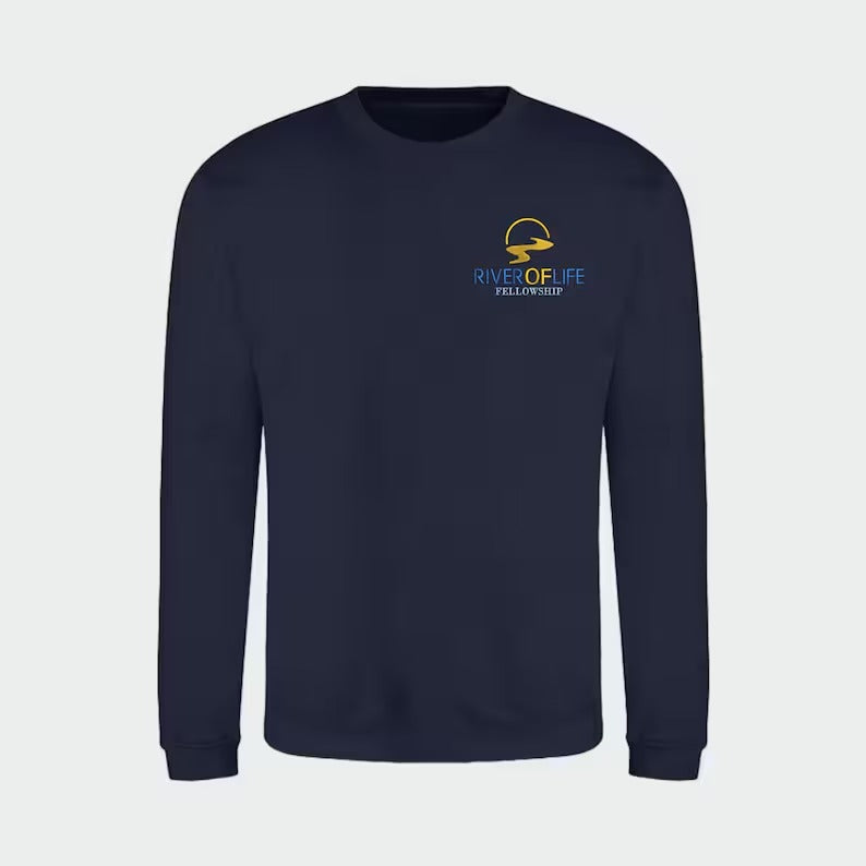 Personalised Embroidered Text Sweatshirt, Custom Text and Logo Monogrammed Sweatshirt, Any Company Designs Workwear Jumpers, Customised Tops