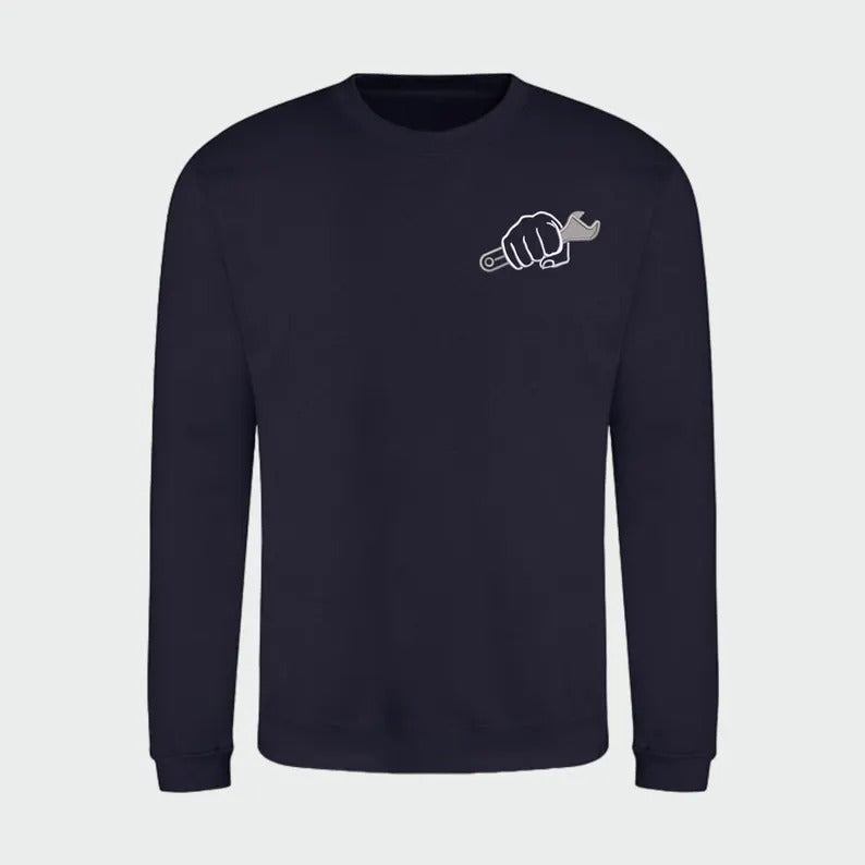 Personalised Embroidered Text Sweatshirt, Custom Text and Logo Monogrammed Sweatshirt, Any Company Designs Workwear Jumpers, Customised Tops