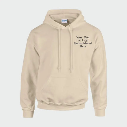 Custom Embroidered Text/Logo Hoodie, Personalised Company Logo Monogram Hoodie, Your Designs Here Workwear Hoodies, Your Own Business Hoodie