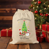 Personalised Christmas Toy Sacks, Custom Name Christmas Tree Printed Santa Sacks, Kids Xmas Toys Sack Bag, Christmas Gift Bag, Xmas Present