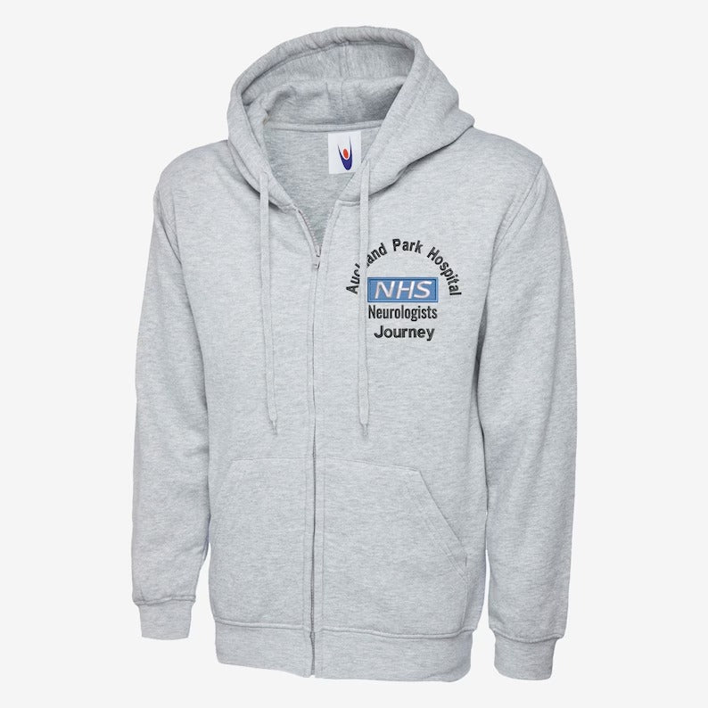 NHS Hoodie, Custom Department/Hospital Name Nurse Zip UP Hooded Jumper, Healthcare Worker Uniform, Free Embroidery