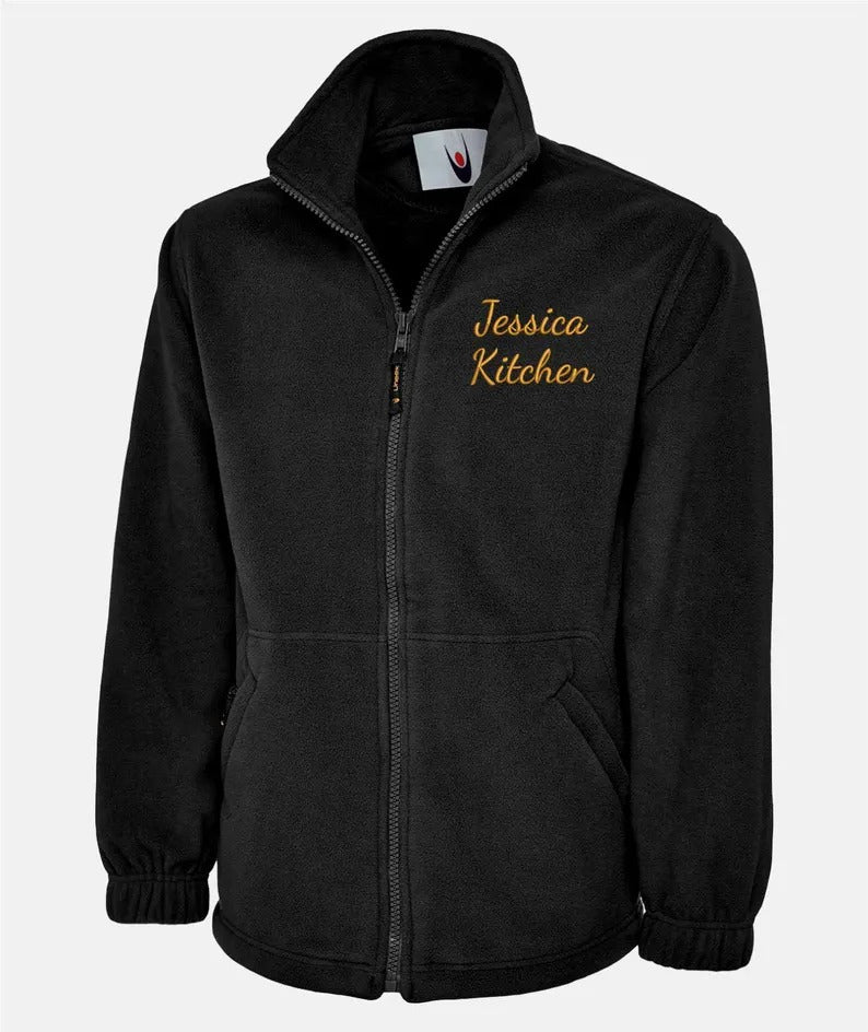 Personalized Embroidery Fleece Jackets, Customised Text & Logo Zip-Up Jackets, Healthcare Workers Uniforms, Medical Students Nursing Gifts