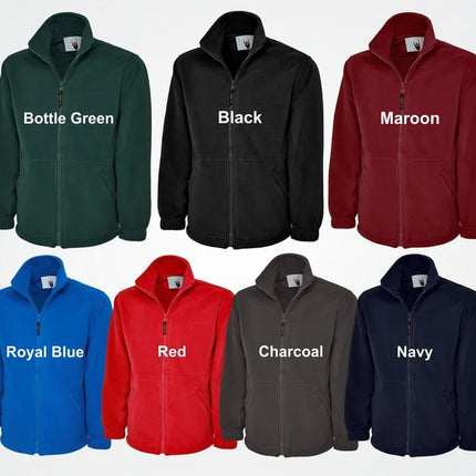 Personalized Embroidery Fleece Jackets, Customised Text & Logo Zip-Up Jackets