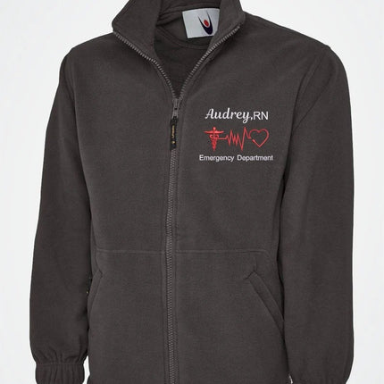 Embroidered Medical Assistant Fleece Jackets, Custom Name/hospital Department Nurse Jacket, Healthcare Staff Uniform, Medical Students Gifts