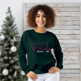 Personalised Christmas Nurse Sweatshirt, Custom Name RN Christmas Sweaters, Xmas Nurse Women Jumpers, Christmas Clothing, Nurse Xmas Present