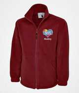 Embroidered Nurse NHS Fleece Jackets, Rainbow Heart Monogrammed Nurse Jackets, Personalised Name Medical Staff Uniforms