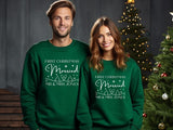 First Xmas Married Couple Sweatshirt, Personalised His & Hers Christmas Sweatshirt, Christmas Newlywed Couple Matching Tops, Xmas Outfits