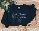 Last Christmas Embroidered Sweatshirt, Christmas Bride to be Sweatshirt, Last Xmas as a Miss Jumper, Miss to Mrs Engaged Christmas Gifts