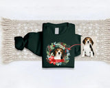 Custom Pet Photo Christmas Sweatshirt, Dog Photo & Name Ugly Xmas Sweatshirt, Christmas Wreath Printed Jumpers, Christmas Pet Lovers Gift