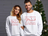 First Xmas Married Couple Sweatshirt, Personalised His & Hers Christmas Sweatshirt, Christmas Newlywed Couple Matching Tops, Xmas Outfits