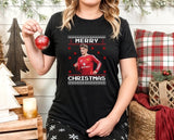 Manchester Garnacho Christmas Shirt, Garnacho Footballer Xmas Ugly TShirt, Christmas Football Lovers Printed Tops, Xmas Holiday Gift for Him