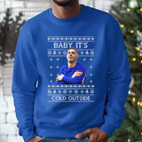 Baby Its Cold Outside Christmas Jumper, Ugly Christmas Cole Palmer Printed Sweatshirt, Funny Cold Palmer Blue Sweater, Football Lovers Tops