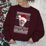 Roy Keane Ugly Christmas Sweatshirt, Roy Keane Praising Santa for Doing His Job Jumper, Manchester Xmas Printed Sweater Football Lovers Gift