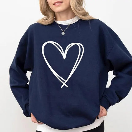 Valentines Day Heart Sweatshirt, Valentines Heart Printed Sweatshirt for Women, Teachers Valentines Day Love Heart Jumper, Valentines Gifts