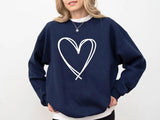 Valentines Day Heart Sweatshirt, Valentines Heart Printed Sweatshirt for Women, Teachers Valentines Day Love Heart Jumper, Valentines Gifts