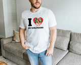 I Love My Girlfriend Custom Photo T Shirt, Couples Matching Birthday Party Graphic Tee Shirt, Personalised Photo Printed Top, Gift for GF BF