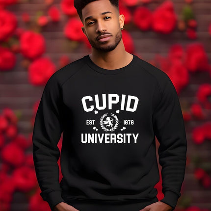 Cupid University Valentine Sweatshirt, Retro Est 1876 Cupid University Sweater