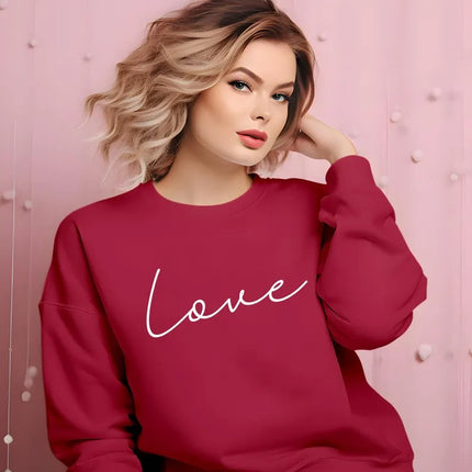 Valentine Love Sweatshirt, Love Printed Sweater for women, Couple Matching Jumper