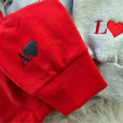 Custom Embroidered Roman Numeral Matching Hoodie