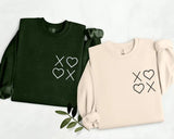 XOXO Valentines Day Sweatshirts, Embroidered XOXO Monogrammed Jumpers for Women, Cute Valentines Sweatshirt, Memorial Gifts for Girlfriend