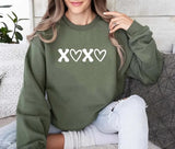 XOXO Valentines Crewneck Sweater, XOXO Crewneck Sweatshirt for Girlfriend, Cute Valentines Day Sweatshirt, Memorial Valentine Gift for Women