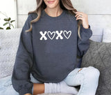 XOXO Valentines Crewneck Sweater, XOXO Crewneck Sweatshirt for Girlfriend, Cute Valentines Day Sweatshirt, Memorial Valentine Gift for Women