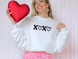 XOXO Valentines Crewneck Sweater, XOXO Crewneck Sweatshirt for Girlfriend, Cute Valentines Day Sweatshirt, Memorial Valentine Gift for Women