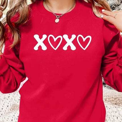XOXO Valentines Crewneck Sweater, XOXO Crewneck Sweatshirt for Girlfriend, Cute Valentines Day Sweatshirt, Memorial Valentine Gift for Women