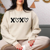 XOXO Valentines Crewneck Sweater, XOXO Crewneck Sweatshirt for Girlfriend, Cute Valentines Day Sweatshirt, Memorial Valentine Gift for Women