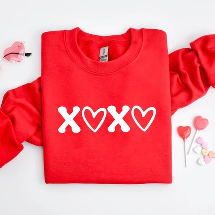 XOXO Valentines Crewneck Sweater, XOXO Crewneck Sweatshirt for Girlfriend, Cute Valentines Day Sweatshirt, Memorial Valentine Gift for Women