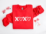 XOXO Valentines Crewneck Sweater, XOXO Crewneck Sweatshirt for Girlfriend, Cute Valentines Day Sweatshirt, Memorial Valentine Gift for Women