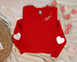 Valentines Elbow Heart Patch Sweatshirts, Teacher Valentine Heart Printed Crewnecks, Love Heart Sweatshirt, Valentine Tops, Valentine Gifts