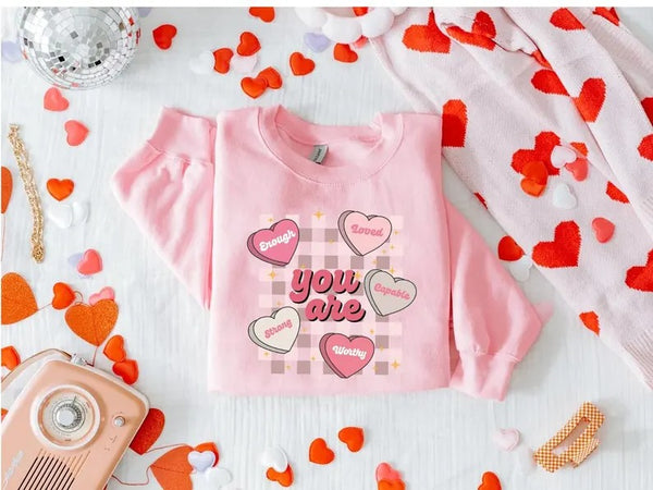 Teacher Valentine Sweatshirt, Retro Women's Valentines Sweater, Valentine Day Printed Crewnecks, Love Heart Jumpers, Valentine Gifts for Her