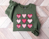 Valentines Day Women Sweatshirt, Valentine Candy Heart Jumper, I Lover You Sweatshirt, Heart Printed Top for Teacher, Valentine Gift for Her