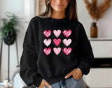 Valentines Day Women Sweatshirt, Valentine Candy Heart Jumper, I Lover You Sweatshirt, Heart Printed Top for Teacher, Valentine Gift for Her