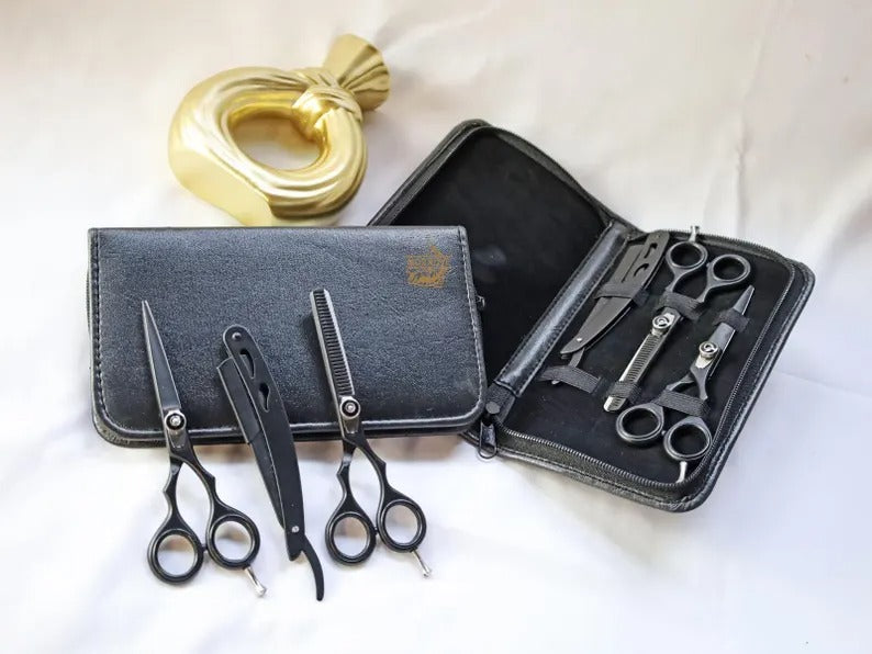 Personalised Hairdresser Leather Tools Bag, Custom Engraved Monogrammed Scissors Bag, Hairstylist Tools Organiser, Valentine Gift for Barber