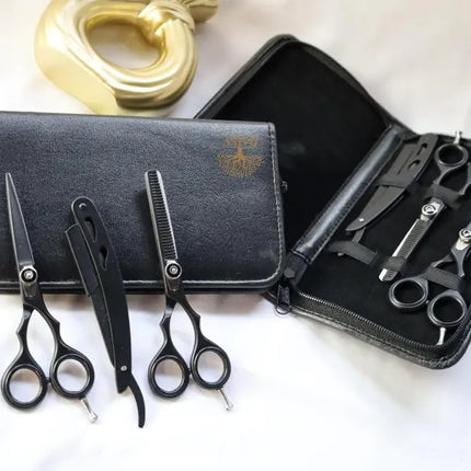 Personalised Hairdresser Leather Tools Bag, Custom Engraved Monogrammed Scissors Bag, Hairstylist Tools Organiser, Valentine Gift for Barber