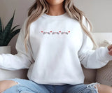 Valentines Love Garland Sweatshirt, Embroidered Gemma Vday Sweatshirt, Hearts and Love Letters Garland Jumper, Xoxo Sweater, Valentines Gift