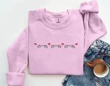 Valentines Love Garland Sweatshirt, Embroidered Gemma Vday Sweatshirt, Hearts and Love Letters Garland Jumper, Xoxo Sweater, Valentines Gift