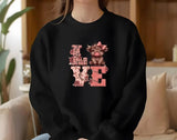 Highland Cow Valentine Sweatshirt, Love Valentine Women Jumper, Western Valentine Printed Crewneck, Cow Lover Gift, Valentine's Gift for Her