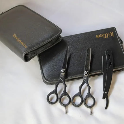 Personalised Hairdresser Leather Tools Bag, Custom Engraved Monogrammed Scissors Bag, Hairstylist Tools Organiser, Valentine Gift for Barber
