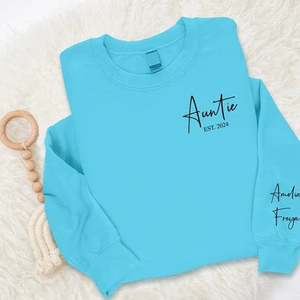 Personalised Sweatshirt for Mom Dad, Custom Mama Sweatshirt, Kids Name Sweater
