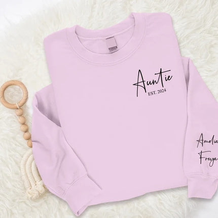 Personalised Sweatshirt for Mom Dad, Custom Mama Sweatshirt, Kids Name Sweater